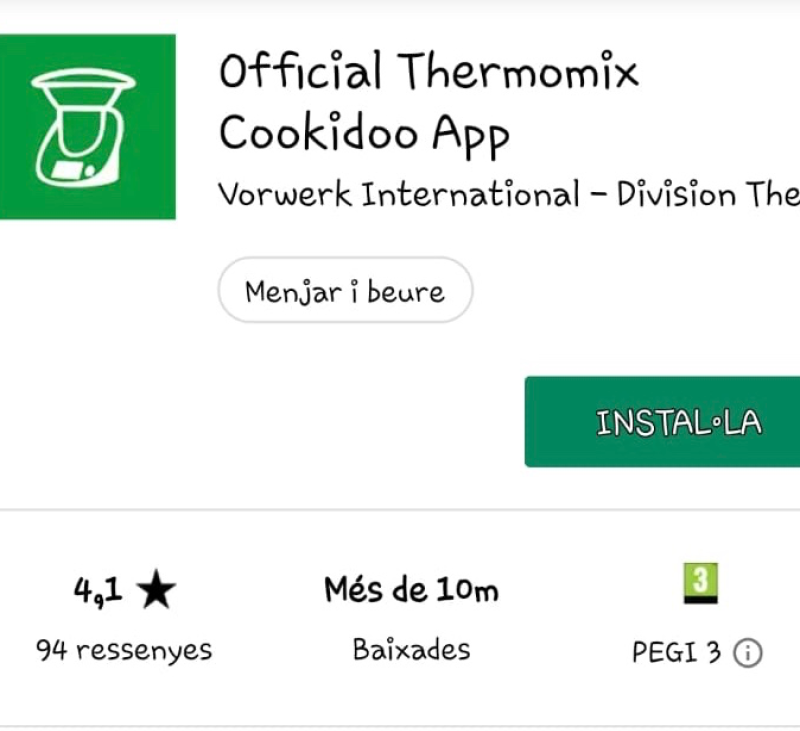 Subscripció al cookidoo.es