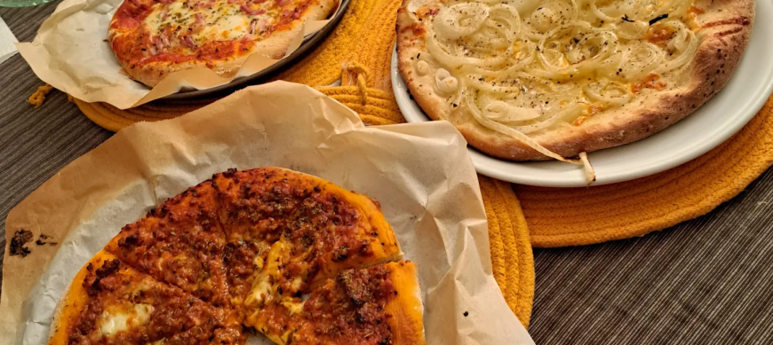Tres variantes de Pizza con masa madre