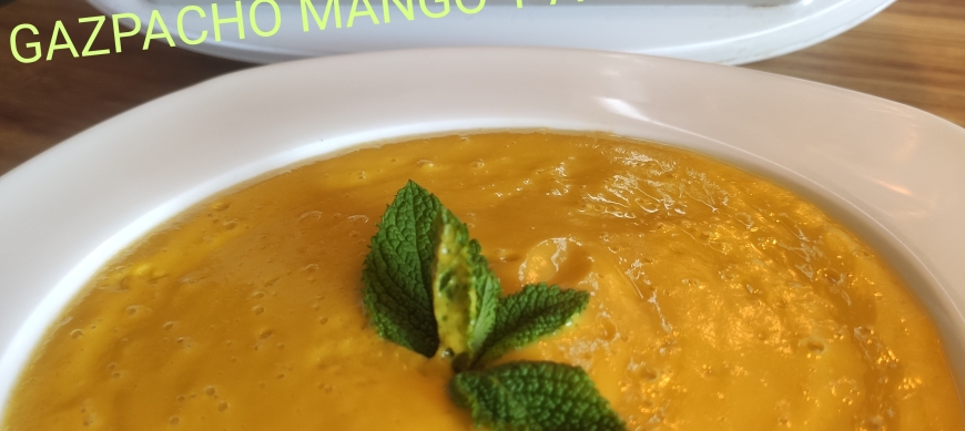 Gazpacho de Mango y Aguacate