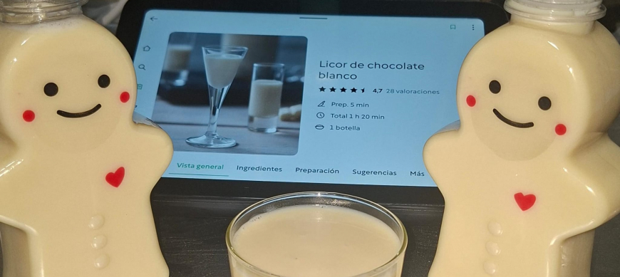 LICOR DE CHOCOLATE BLANCO CON Thermomix&reg; EN RIBERA DEL FRESNO