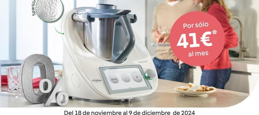 Thermomix® SPARKING AL 0% POR SOLO 41 EUROS AL MES.