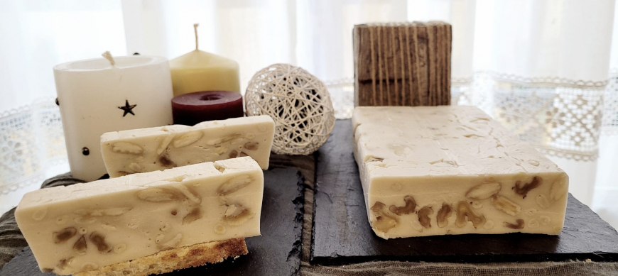 Un turrón de 10: Turrón de queso manchego, Sorprende en los entrantes con Thermomix® .