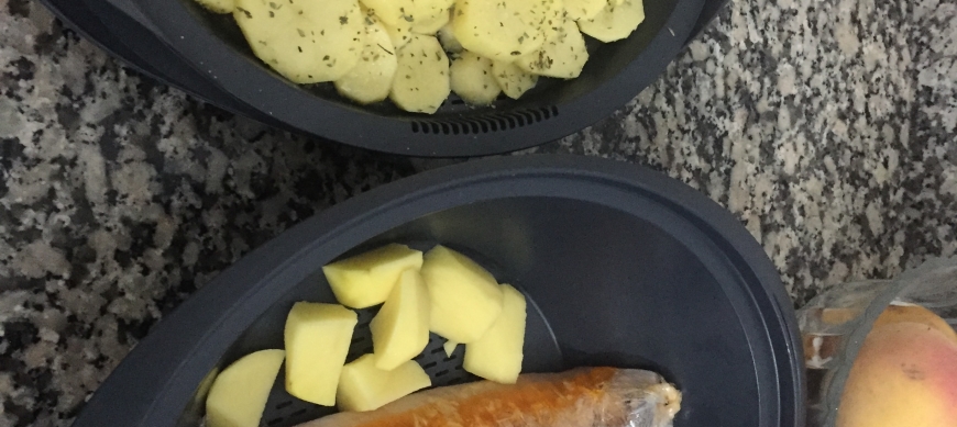 Merluza rellena con ajada de langostinos con Thermomix® 