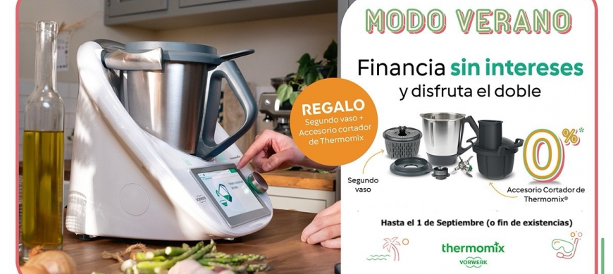 Thermomix® TM6 al 0% y con REGALOS (2º vaso y accesorio cortador)