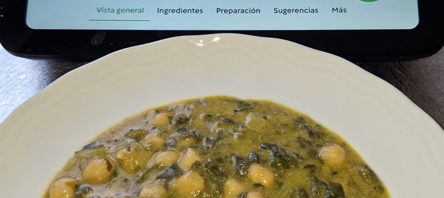 ESPINACAS CON GARBANZOS A LA SEVILLANA CON Thermomix® EN RIBERA DEL FRESNO