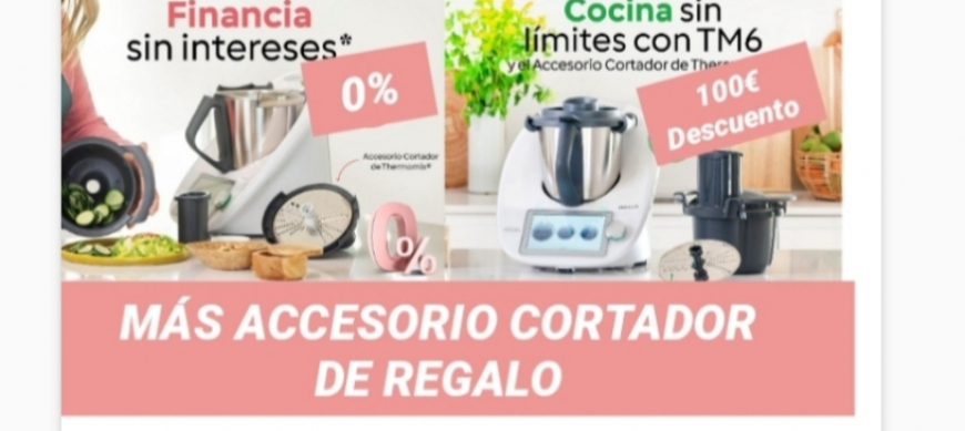 Elige: Oferta Thermomix® Tm6 SIN INTERESES o con descuento de 100€ + accesorio cortador + Espirilizador de regalo!!