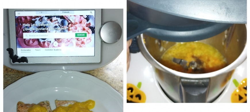 SALMON CON SALSA DE MANDARINAS CON Thermomix® EN RIBERA DEL FRESNO