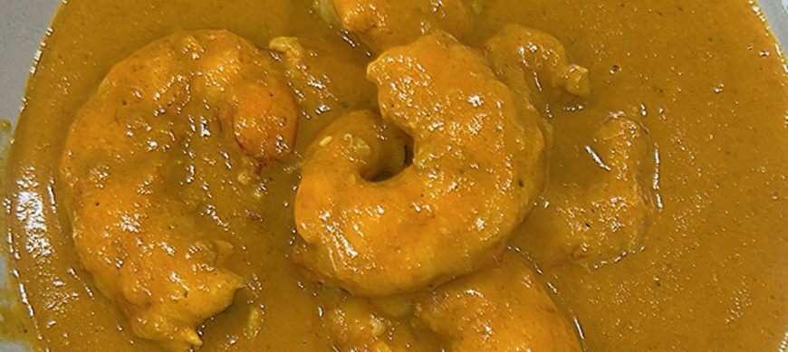 Curry de langostinos