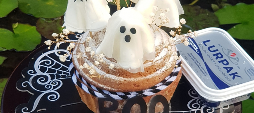 Cupcake Gigante Fantasma, Terroríficamente Delicioso-Concurso Halloween 2022