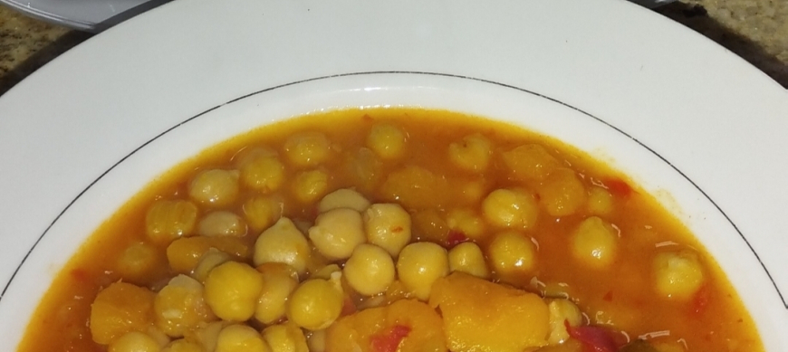 GARBANZOS CON CALABAZA CON Thermomix® EN RIBERA DEL FRESNO