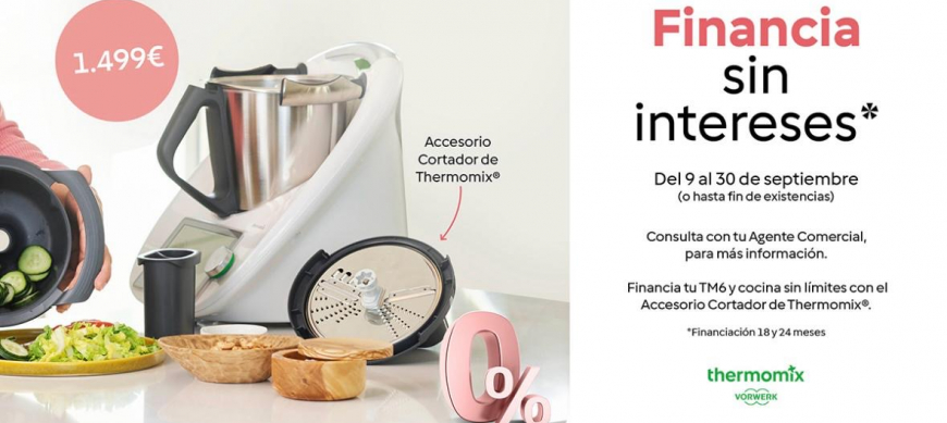 Financia tu TM6 y además Accesorio Cortador de Thermomix® de regalo.