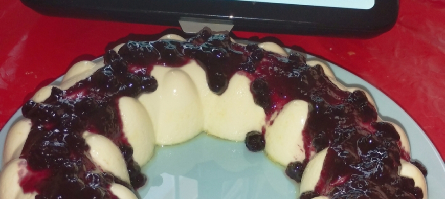 FLAN DE QUESO CON ARÁNDANOS CON Thermomix® EN RIBERA DEL FRESNO