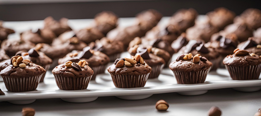 MINI MAGDALENAS DE CHOCOLATE SIN AZÚCAR , SIN LECHE Y SIN HUEVO