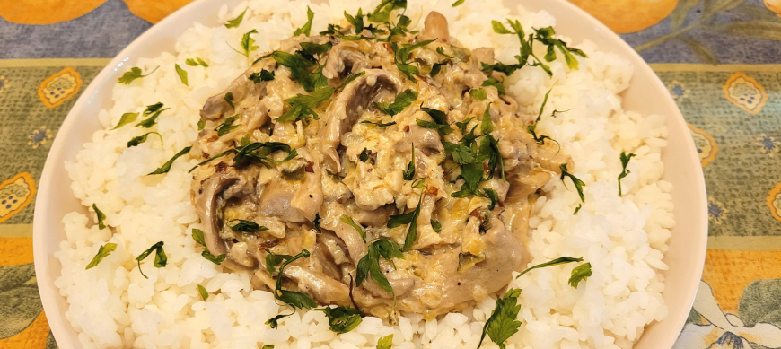 Stroganov de gírgolas. Clásicos con Thermomix® .