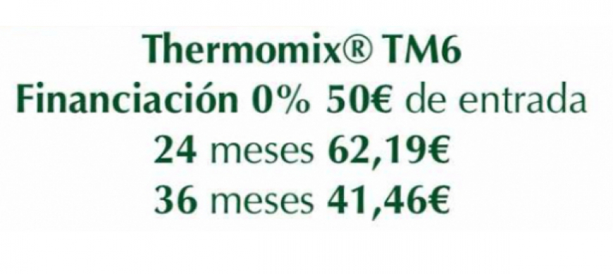 ¡Financia tu Thermomix® sin intereses solo en octubre! Desde 41€/mes. ¿A qué esperas?