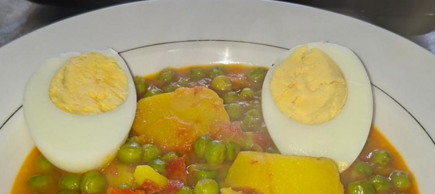 REHOGADO DE GUISANTES Y PATATAS CON Thermomix® EN RIBERA DEL FRESNO