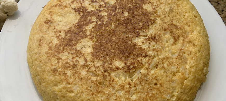 Tortilla de coliflor