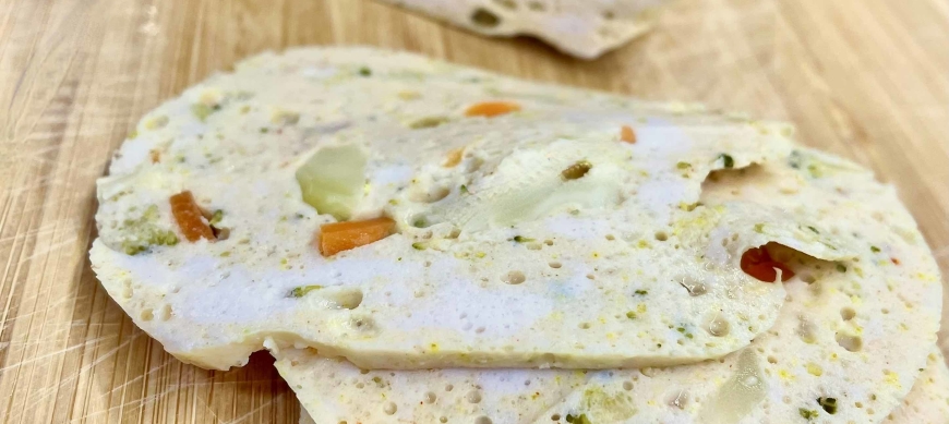 Fiambre proteico de pavo con verduras