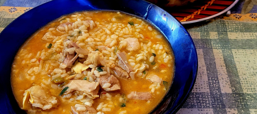 Arroz con alcorzado de cordero. Sabores tradicionales del Somontano de Barbastro.