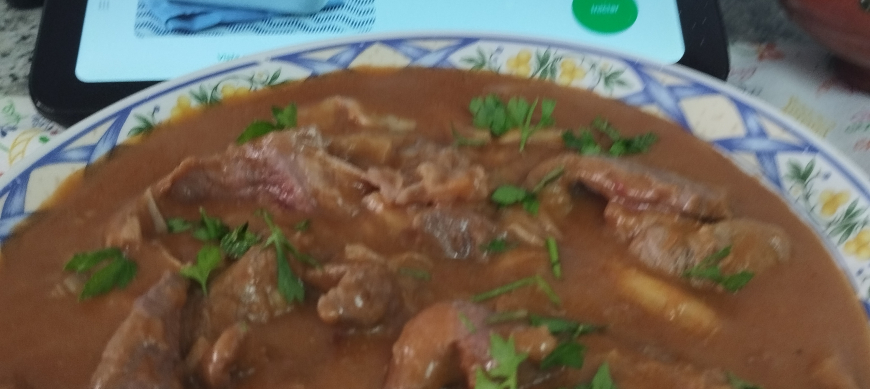 TERNERA AL RON CON SETAS EN Thermomix® 