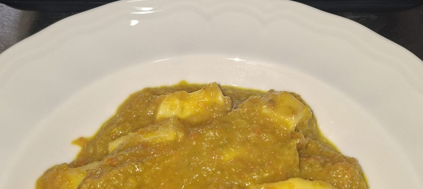 SEPIA CON SALSA DE VERDURAS CON Thermomix® EN RIBERA DEL FRESNO