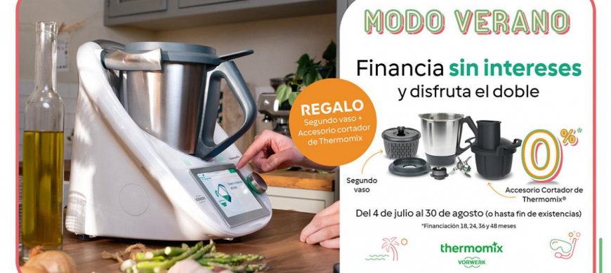 ¡ÚLTIMOS DÍAS! Thermomix® con doble vaso y cortador, ¡0% SIN interés!