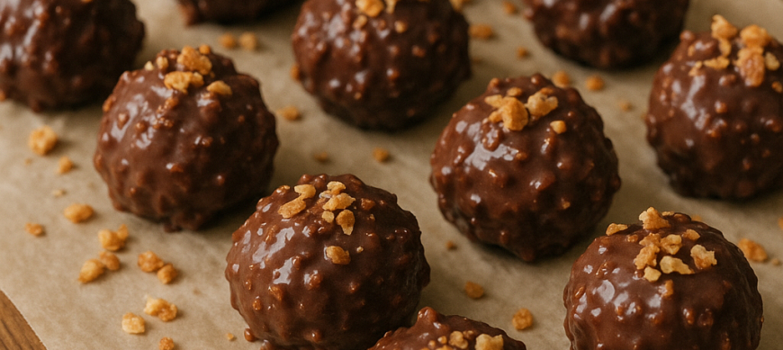 Bombones crujientes de chocolate en Thermomix® | Receta fácil y rápida