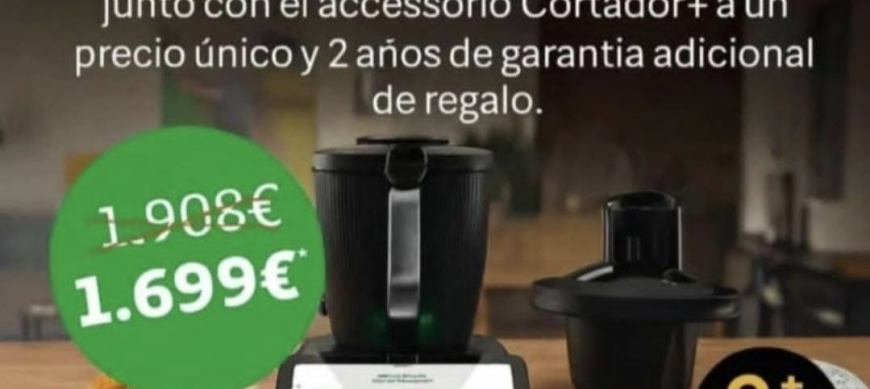 Thermomix&reg; TM7 al MEJOR PRECIO 2026 → 1.699 € con Cortador+ y Garantía Extendida GRATIS