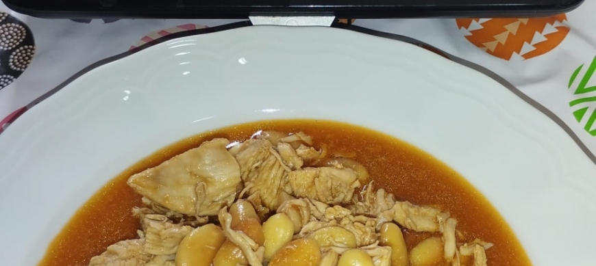 POLLO CON ALMENDRAS CON Thermomix® EN RIBERA DEL FRESNO