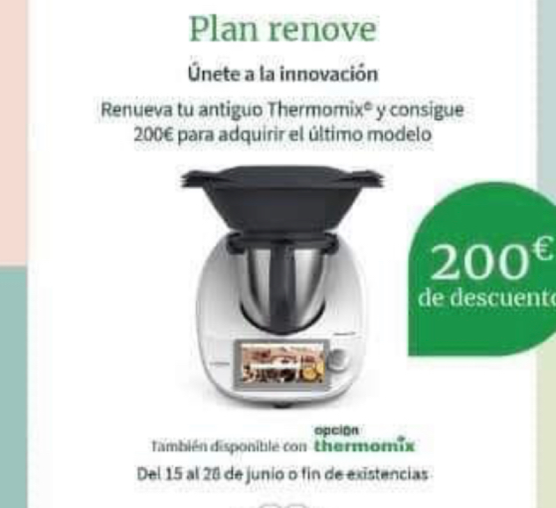 Plan Renove thermomix y ahorra 200€