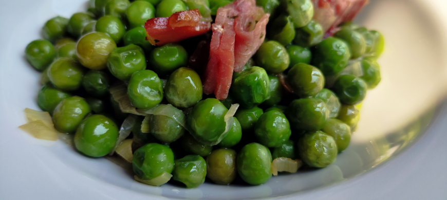 Guisantes con jamón.