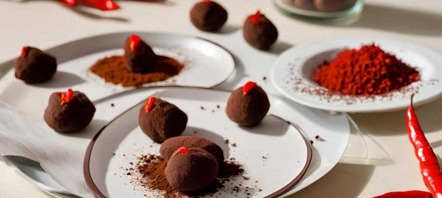 TRUFAS DE CHOCOLATE PICANTES