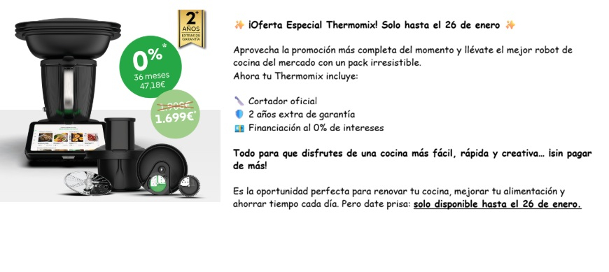 ⭐ Thermomix&reg; con financiación sin intereses: el mejor robot de cocina del mercado ahora al alcance de todos