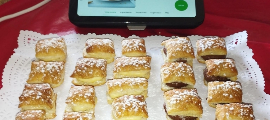 MIGUELITOS RELLENOS DE CREMA PASTELERA NORMAL Y CREMA PASTELERA DE CHOCOLATE CON Thermomix® EN RIBERA DEL FRESNO