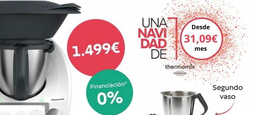 ¡Ultimas semanas! Promoción Thermomix® TM6 + doble vaso GRATIS! El mejor regalo para estas fiestas.