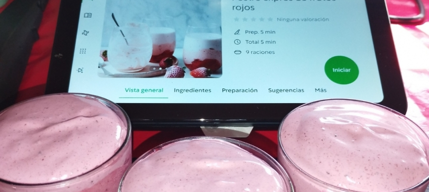 POSTRE EXPRÉS DE FRUTOS ROJOS CON Thermomix® EN RIBERA DEL FRESNO