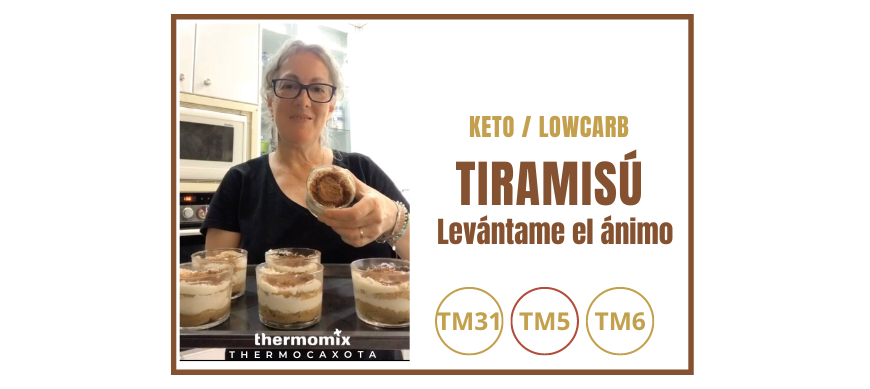 Tiramisú keto / sin gluten con Thermomix® 