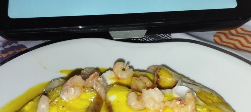 MERLUZA CON GAMBAS CON Thermomix® EN RIBERA DEL FRESNO