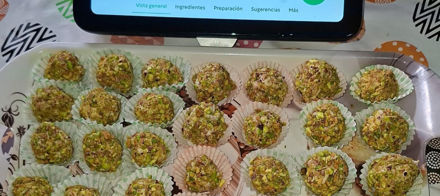 BOLITAS DE JAMON Y PISTACHOS CON Thermomix® EN RIBERA DEL FRESNO