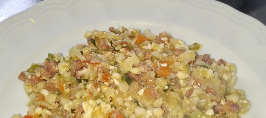 COLIARROZ CON SOFRITO DE VERDURAS Y JAMÓN CON Thermomix&reg; EN RIBERA DEL FRESNO