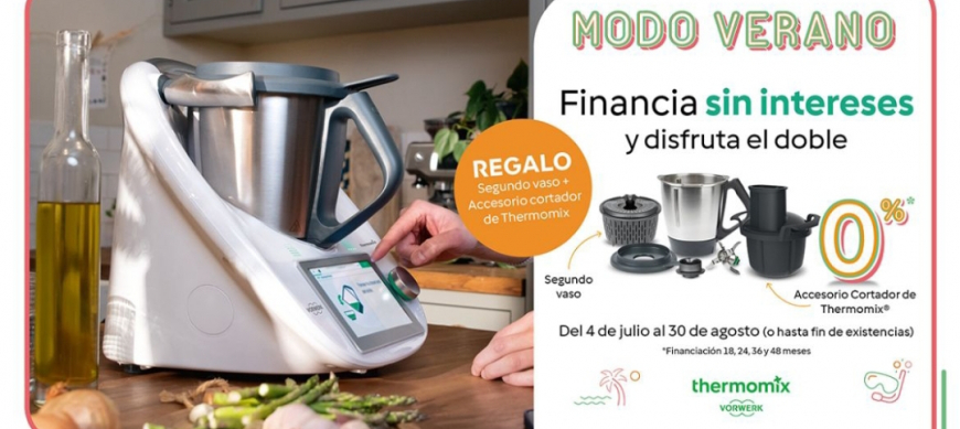 Financiación sin intereses más segundo vaso de regalo y el nuevo accesorio cortador