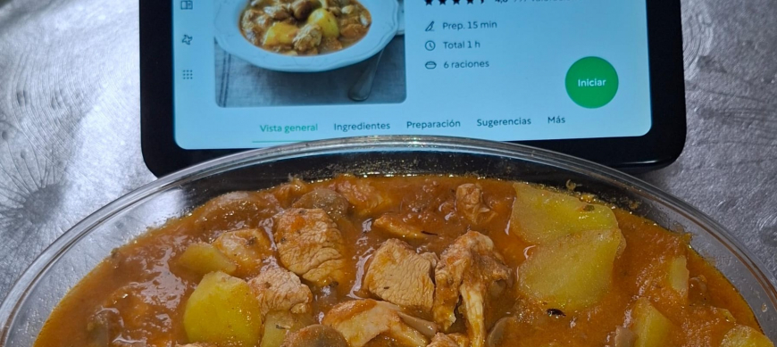 ESTOFADO DE PAVO A LA PROVENZAL CON PATATAS Y CHAMPIÑONES CON Thermomix® EN RIBERA DEL FRESNO