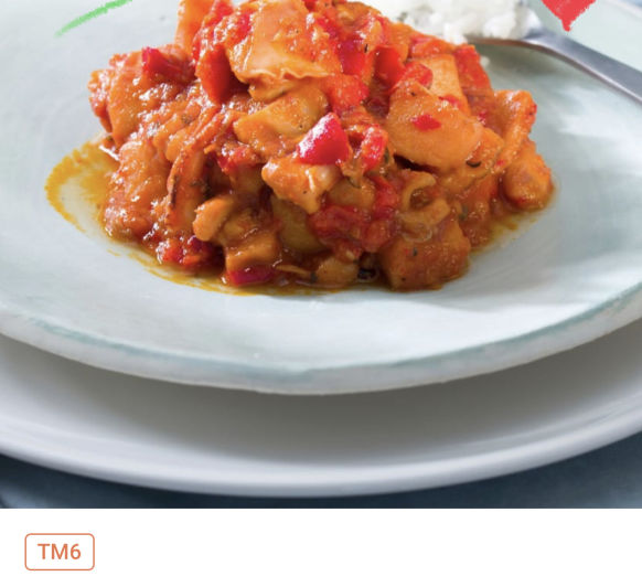 #TM6LOVERS #Cookidoo #usamoselvaroma Sepia en salsa de pimientos con arroz blanco.