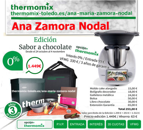 Thermomix® TM6 Sin Intereses y Sabor a chocolate.