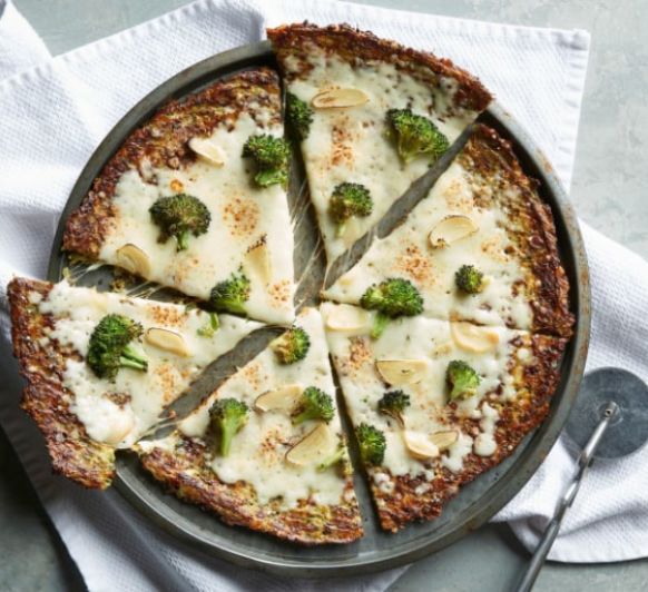 Pizza con masa de Brócoli