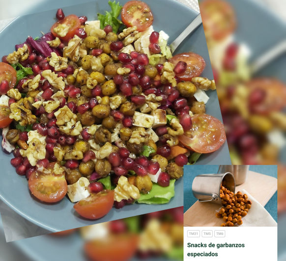 Snacks de garbanzos especiados