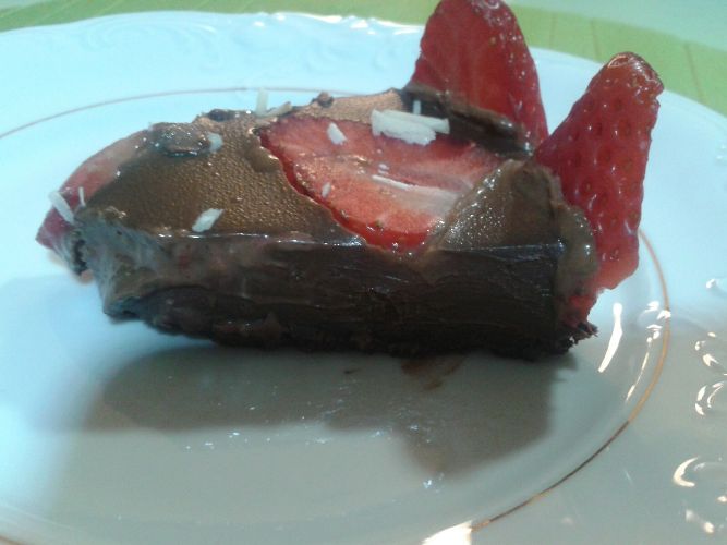 Tarta rapida Oreo,crema chocolate y fresas con Thermomix® 