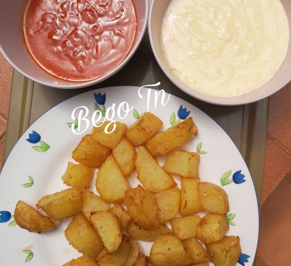 Patatas bravas en tempura con Thermomix® 