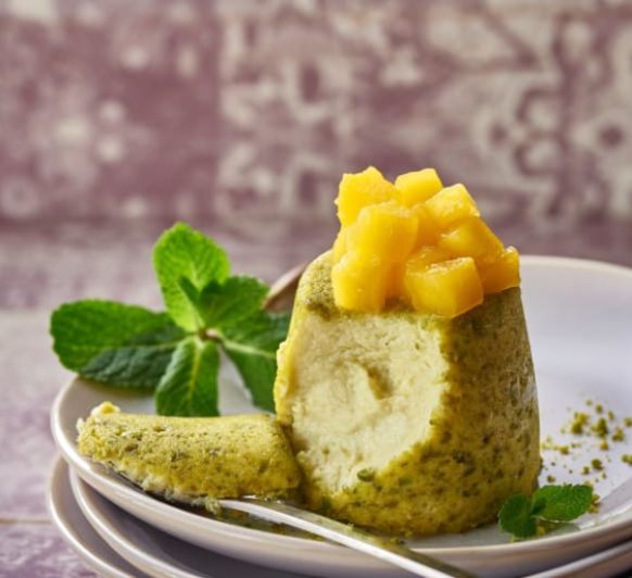 Como hacer un cheesecakes de pistacho con mango con Thermomix® 