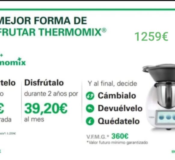 Precio thermomix ??? 1259€ solo tres días más !!!